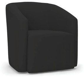 Poltrona Decorativa Orgânica Stella Max Veludo D03 - D'Rossi - Preto