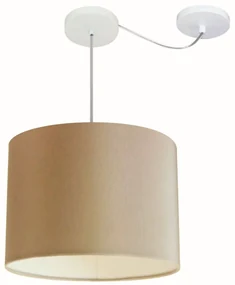 Lustre Pendente Cilíndrico Com Desvio Palha MJ-4227 Para Mesa de Jantar e Estar