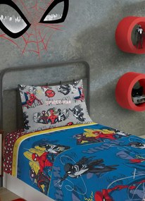 Jogo de Cama Solteiro Spider Man Azul