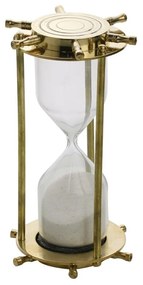 Ampulheta Decorativa De Metal Dourada 8,5cm X 14,5cm 60631 Wolff