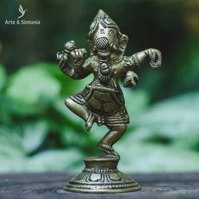Escultura Ganesh Indiano Bronze