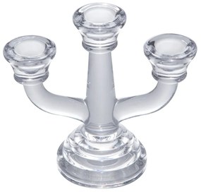 Candelabro Vidro Para 3 Velas 15x7x13cm 2097 Royal