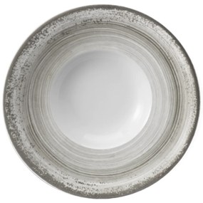 Prato Risoto 27Cm Porcelana Schmidt - Dec. Esfera Cinza 2416