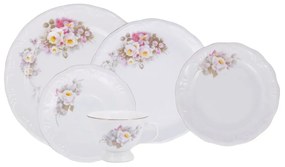 Aparelho De Jantar E Chá Porcelana Schmidt 20 Peças - Dec. Vitoria 0397