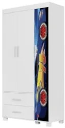 Guarda Roupa Infantil 89cm Com 3 Portas Carro Azul Z53 - Mpozenat