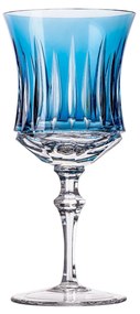 Taça de Cristal Lapidado P/ Vinho Tinto 19 - Azul Claro  Azul Claro