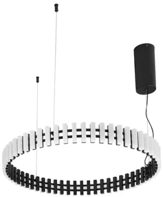 Pendente Led Metal Preto Branco 35w 3000k Xylo