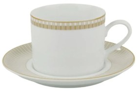 Xícara Chá Com Pires 200Ml Porcelana Schmidt - Dec. Vera 2254