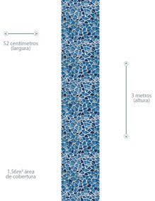 Papel de Parede Pastilha Mosaico 0.50m x 3.00m