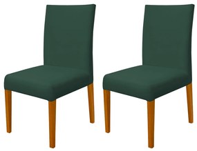 Kit 2 Cadeiras de Jantar Milan Veludo Verde Bandeira