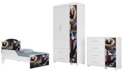 Quarto Infantil 3 Peças Com Mini Cama Herói Aranha Z53      - Mpozenat