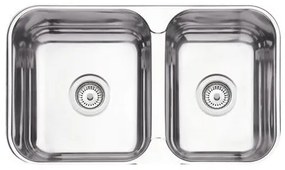 Cuba Dupla Perfecta em Aço Inox 2C 34-28 BS Polida 69x41 cm OUTLET Tramontina 94900353