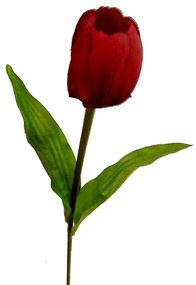 Flor Tulipa Artificial Vermelha 47 cm - D'Rossi