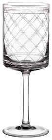 Taça de Cristal Lapidado Artesanal p/ Vinho Branco - Transparente - 13  Incolor - 13