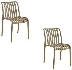 Kit 2 Cadeiras Monoblocos Área Externa Ipanema com Proteção UV Fendi G56 - Gran Belo