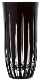 Copo de Cristal Lapidado P/ Long Drink - Preto  Preto