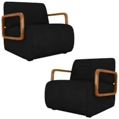 Poltrona Decorativa Orgânica para Sala Kit 2 Belarus Z08 Sintético Pre