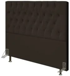 Cabeceira Cama Box Casal 140cm Diamante Veludo Marrom Z51 - Mpozenato