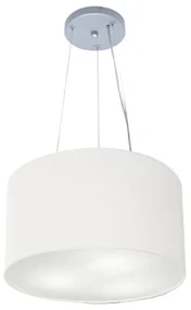 Pendente Cilíndrico Branco MJ-4009 Para Mesa de Jantar e Estar