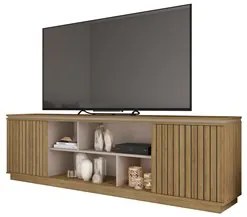 Rack Para Sala Bancada de TV 75 Pol 180cm Simetria Mel/Cacao - Caemmun