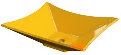 Cuba Pia de Apoio para Banheiro Retangular Luxo 38 C08 Amarelo - Mpoze