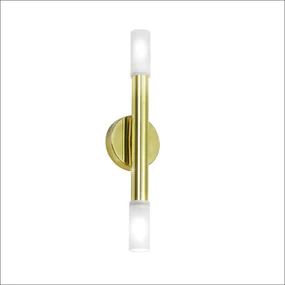 Arandela Flash 32,5X08X05Cm Metal Alumínio 02Xg9 - Old Artisan Ar-5778 (DOURADO BRILHO)