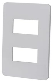 Placa 4x2 Termoplastico Branco 2 Modulos Orion