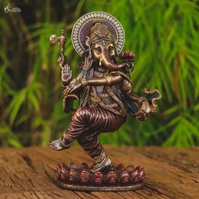 Deus Ganesh Dançando 21cm