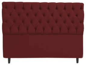 Cabeceira Cama Box Solteiro 100cm Nicole Suede Bordô - Sheep Estofados - Vermelho escuro