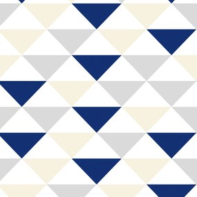 Adesivo triângulo azul amarelo cinza e branco