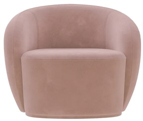 Kit 2 Poltronas Decorativas Sala de Estar Íbis Encosto Fixo Veludo Rosê G33 - Gran Belo