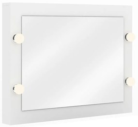 Espelho de Penteadeira Suspensa para Quarto Decorativa PE2006 MPD Branco G69 - Gran Belo