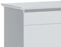 Balcão Buffet 2 Portas Classic Com Espelho Adnet HI01 Branco Acetinado