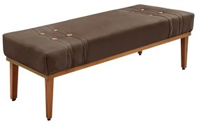 Cabeceira Cama Box Queen 160cm e Recamier Gênova Veludo S04 - D'Rossi - Marrom