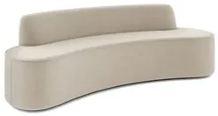 Sofá 4 Lugares para Sala de Estar Living 230cm Koane D06 Veludo Creme