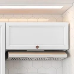 Armário de Cozinha Aéreo 1 Porta Basculante 80cm Duna P09 Branco - Mpo