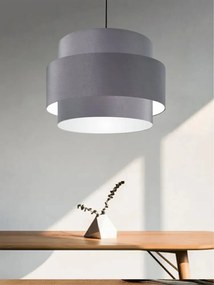 Lustre Para Sala de Jantar Vivare Md-4396 Cúpula em Tecido 60cm