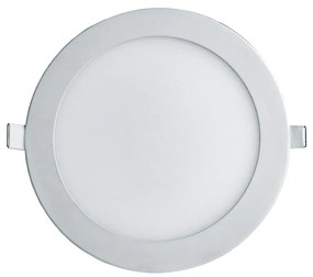 Luminária De Embutir Redondo 12W 4000K Led Bivolt Ø16,8X2,5Cm Downligh... (Branco)