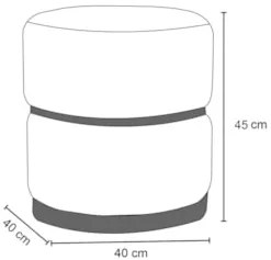 Puff Decorativo Com Cinto e Aro Rosê Round C-292 Veludo Uva - Domi