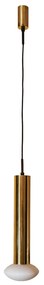Pendente Drop Ø12X41,8Cm 1Xg9 Por Waldir Junior - Usina 51013/1 (OX-P - Onix Brilho Polído Verniz)