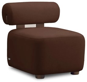 Poltrona Decorativa para Sala Helora Bouclê E03 - D'Rossi - Marrom