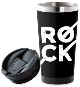 Copo Térmico 500ml Inox Preto Rock Baquetas