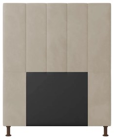 Cabeceira Malibu Para Cama Box Solteiro 90 cm Suede Bege - D'Rossi