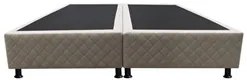 Base Box para Cama Casal Queen 158x198cm Bipartido Liz S05 Suede Borda