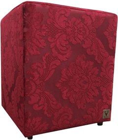 Puff Quadrado ALCE COUCH Jacquard Classic Vermelho 45Cm