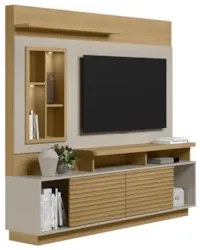 Estante Painel Para TV 60 Pol com LED 200cm Dora L06 Hanover/Off White