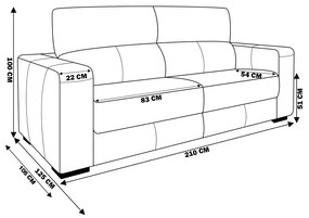 Sofá Reclinável Automático 210 cm Sala de Estar Rene Modern Couro Bordô G72 - Gran Belo