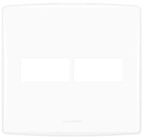 Placa 2 Modulos 4x4 Com Suporte Branco Bianco