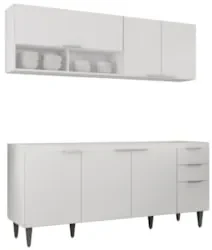 Armário de Cozinha CP01 Para Pia 180cm Pérola Z34 Branco - Mpozenat