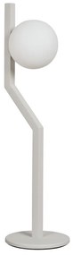 Abajur Zig Ø17X56Cm 1Xg9 / Globo Ø12Cm | Usina 16835/1 (BT - Branco Texturizado, CLEAR)